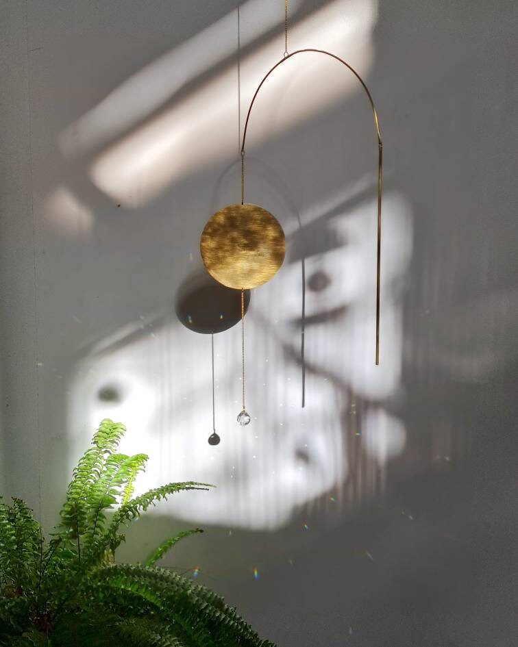 Minimal Brass Suncatcher