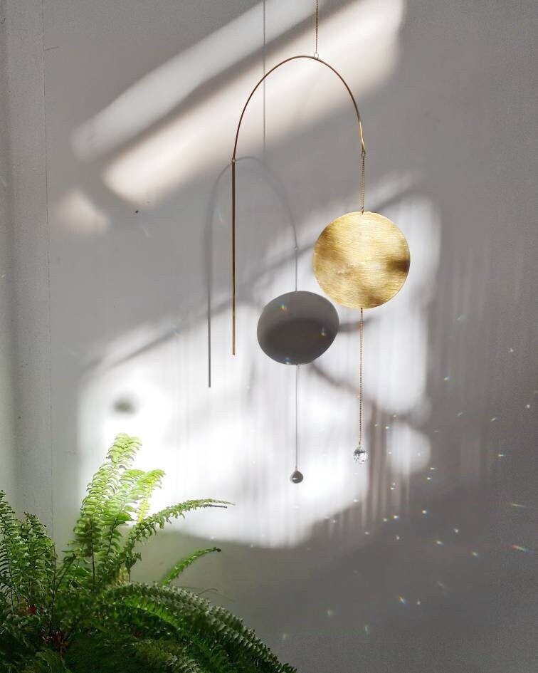 Minimal Brass Suncatcher