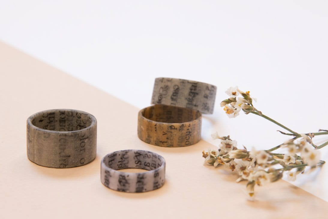 Anillo de papel para hombres y mujeres