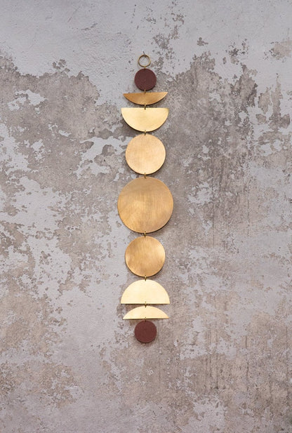Moon Moon Phases Brass Pendant