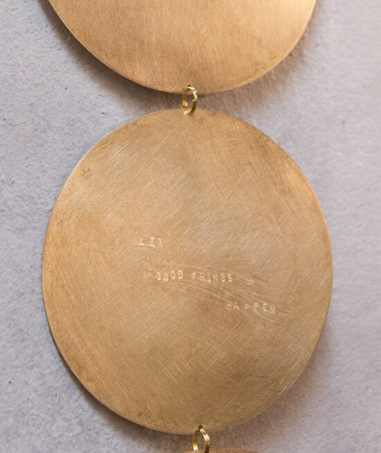 Moon Moon Phases Brass Pendant