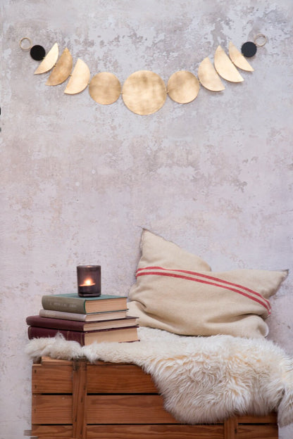 Moon Moon Phases Brass Pendant